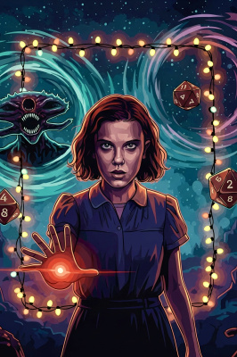 Stranger Things - Portretul Elevei în gobelin-tapestry