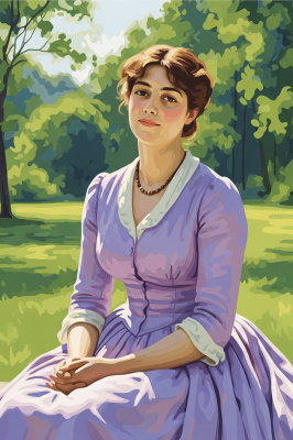 Femeie modernă cu rochie Lilla și broderie pe gobelin – 25-768