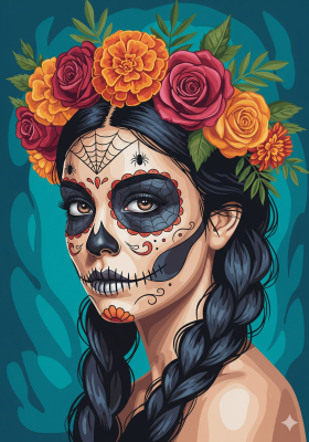 Seria de portrete de Halloween mexicane – 25-825