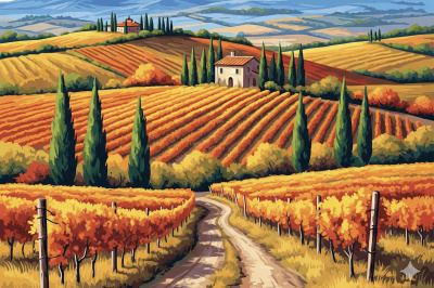 Peisaj de toamnă Chianti