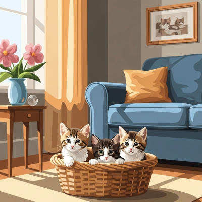 Pisici în living – 25-848