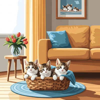 Pisici în living – 25-852