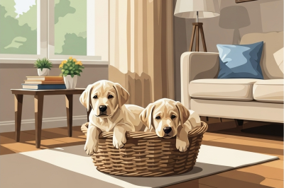 Pui de Labrador în living – 25-927