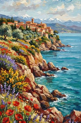 Tablou cu primăvară mediteraneană