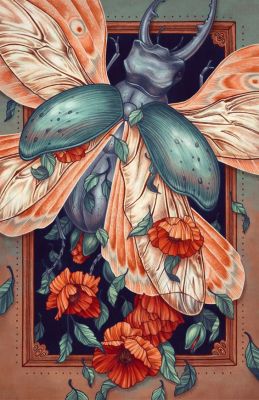 Gărgărița - în stilul lui Alphonse Mucha