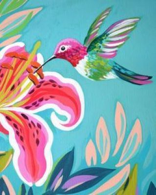 Colibri cu flori