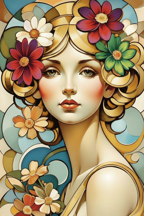 Stil Alphonse Mucha - Variația 1 – BG26-0164