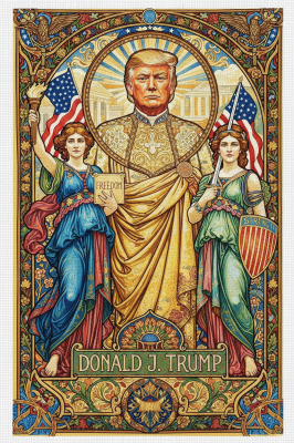 Portret Trump Art Nouveau