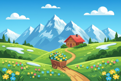 Peisaj alpin cu flori – BG26-0229