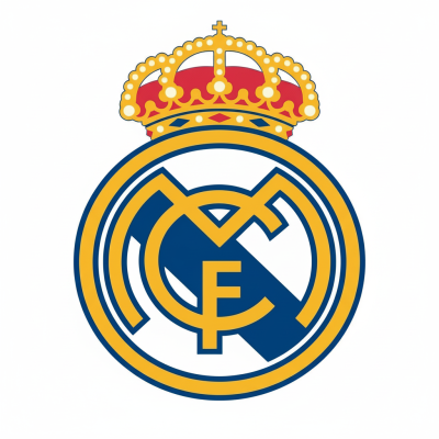 Emblema Real Madrid pe fundal alb