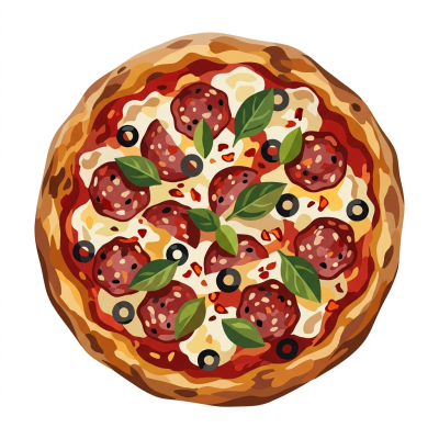 Pizza cu salam
