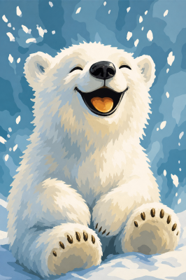 Urs polar zâmbitor