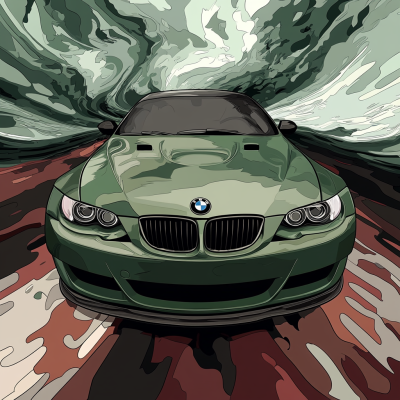 Portret auto: BMW verde