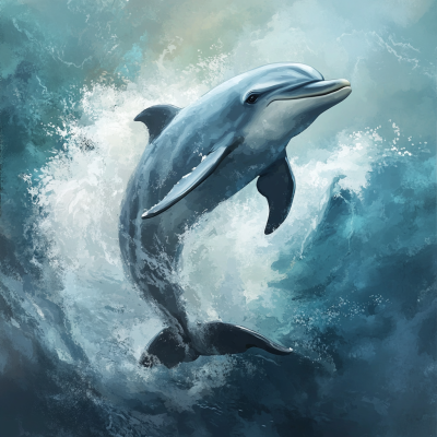 Portret de delfin în gobelin în broderie cu acul