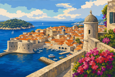 Panorama portului Dubrovnik