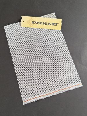Țesătură Zweigart Stramin albă 44/100 (fir normal) - 20x30 cm