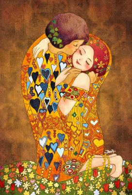 Replica Klimt în stil infantil
