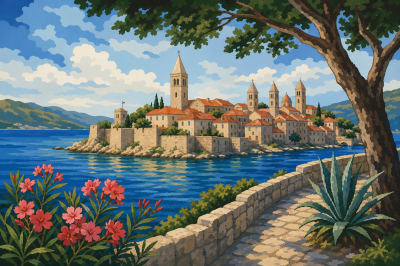 Orașul Rab de pe Adriatică