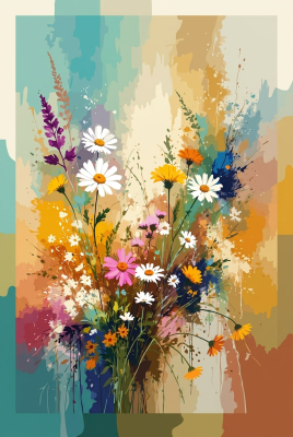 Buchet de flori de câmp colorate