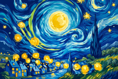 Vincent van Gogh - Noapte înstelată, goblen