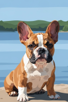Portret de Bulldog Francez – 25-1014