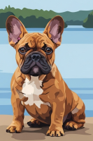 Portret de Bulldog Francez – 25-1016