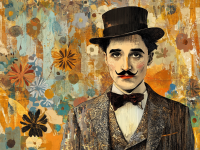 Portret Chaplin în stil Klimt – 25-109