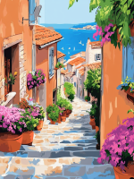 Seria de străzi mediteraneene cu flori – 25-145