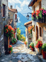 Seria de străzi mediteraneene cu flori – 25-146