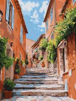 Seria de străzi mediteraneene cu flori – 25-163