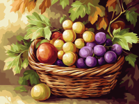 Coș cu fructe natură moartă – 25-243