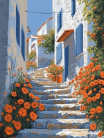 Seria de străzi mediteraneene cu flori – 25-264