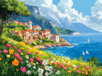 Peisaj mediteranean cu flori – 25-444