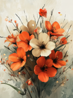 Tablou cu buchet de flori – 25-497