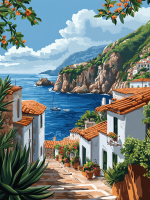 Oraș mediteranean la malul mării – 25-535
