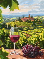 Peisaj minunat în Toscana, Chianti, Vin
