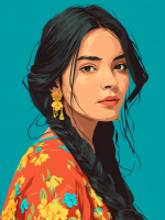 Portret de fată din Peru