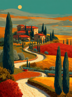 Seria apusului de soare în Toscana – 25-665