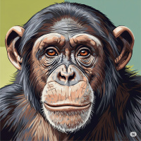 Portret de cimpanzeu