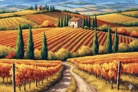 Peisaj de toamnă Chianti