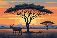 Apus de soare în Africa
