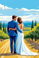 Romantism în Toscana cu gobelin-tapestry