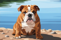 Bulldog englez la lac – 25-952