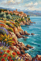 Tablou cu primăvară mediteraneană