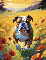 Portret de bulldog englez