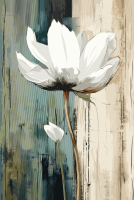 Floare albă abstractă