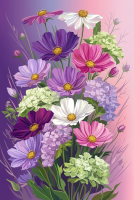 Tablou cu buchet de flori – AR-307