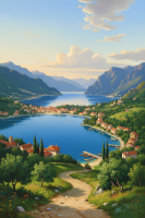 Peisaj lacustru italian – BG26-0150