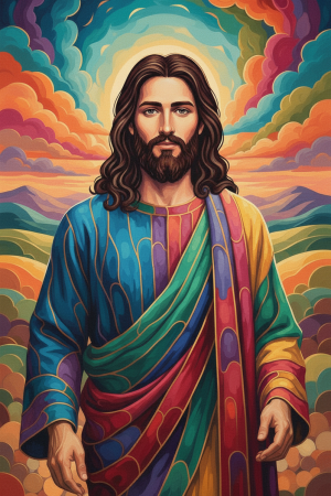 Portret colorat al lui Iisus