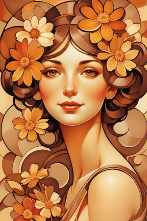 Stil Alphonse Mucha - Variația 1 – BG26-0166